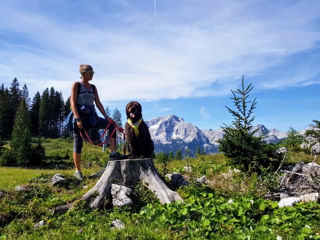 Petra Hellinger und ihr neuer Weggefährte Berti. | Foto: Hellinger