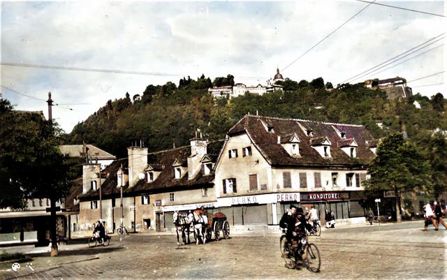 Es war einmal: Im 17. Jahrhundert war dieses Haus an der wichtigen Nord-Süd-Verbindung am Lendplatz noch am Stadtrand.