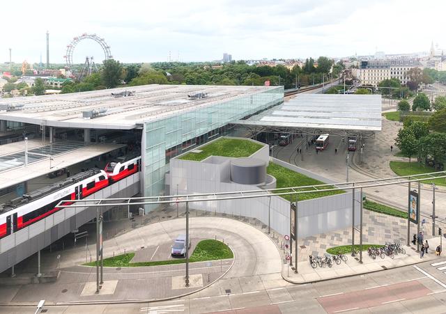Der Zubau für die neue Polizeiinspektion soll die Sicherheit und Einsatzgeschwindigeit am Praterstern erhöhen.