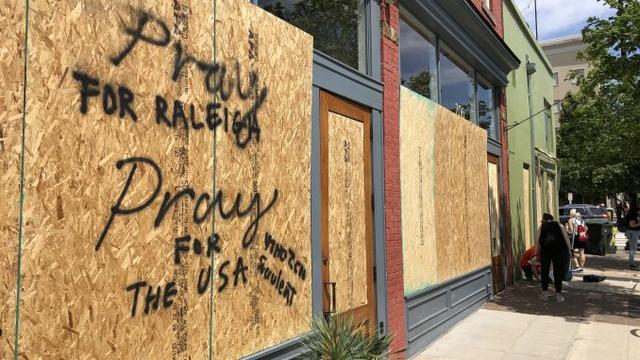 Viele Geschäfte in Raleigh werden so geschützt.