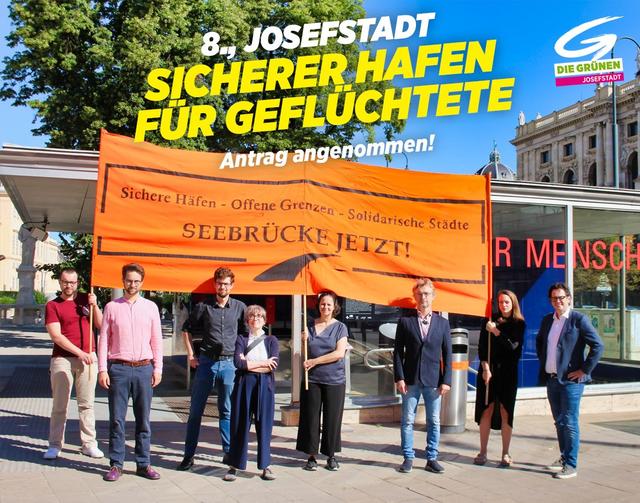Auch die Grünen Josefstadt sind beim Bündnis Seebrücke an Bord.