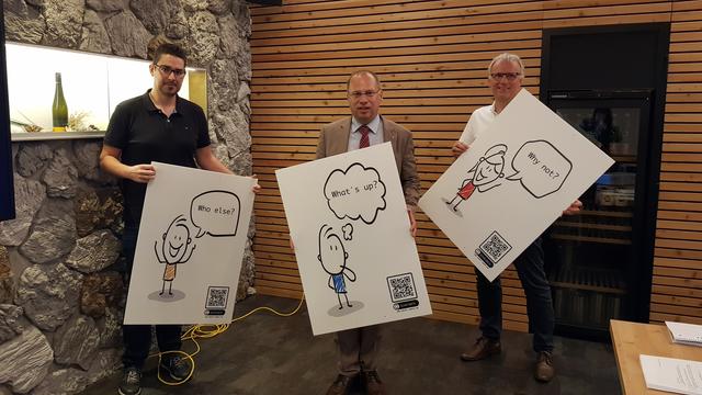 Jakob Liedlbauer, Christian Kolarik und Josef Holzegger (von links).