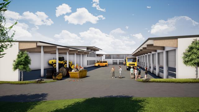 Blick in die Zukunft: Das neue Dienstleistungszentrum der Stadt Mürzzuschlag in der Mariazeller Straße.