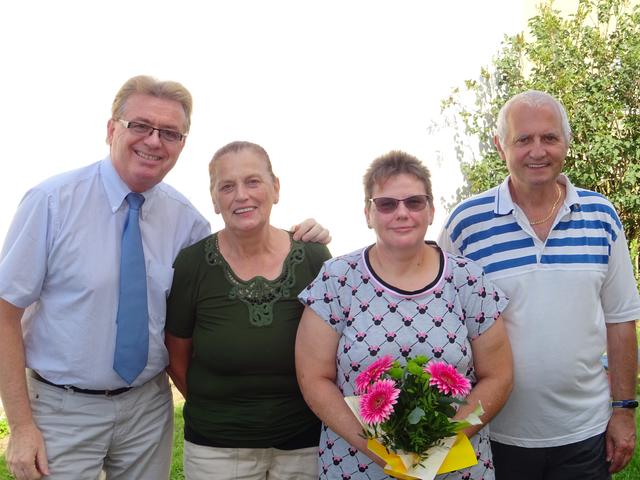 Werner Schöll, Schwester Maria Sulyok, Geburtstagskind Karin Keglowich und Ernst-Anton Hihlik.