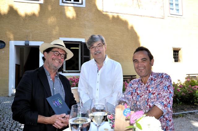 Die Künstler Christoph Luckeneder, Walter Kupferschmidt und Michael Krainer