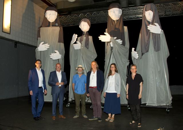 LA Christian Dax, Bgm. LA Georg Rosner, Autor Peter Wagner, Produktionsleiter Alfred Masal, Autorin Katharina Tiwald und Sängerin Eveline Rabold