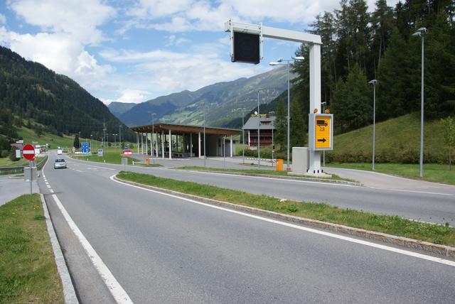 Lkw-Kontrollstelle in Nauders am Grenzübergang Reschenpass (Symbolbild).