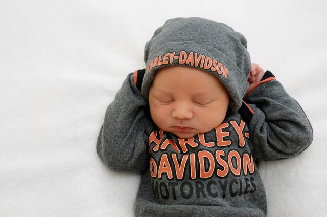 Ganz im Harley Davidson Look: Timo Charly