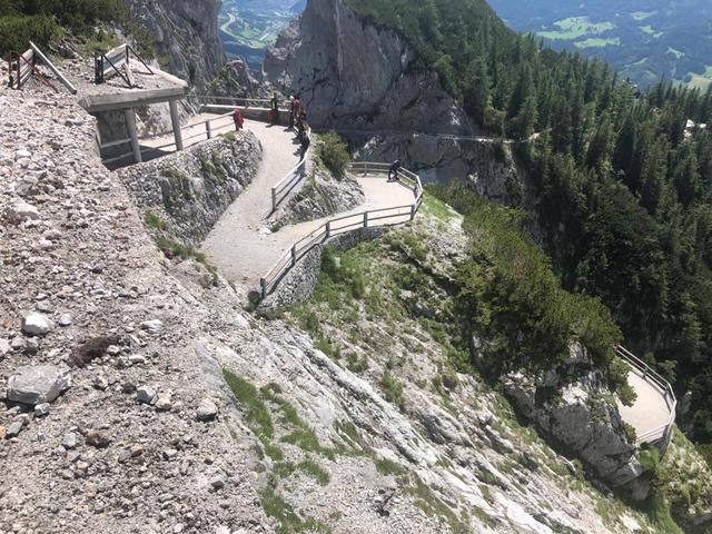 Steinschlag Eingangsbereich Eisriesenwelt am 12. Juli 2020 in Werfen.