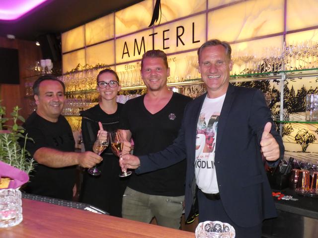 Mitarbeiter Ali Caner, Lgf des GF Inge Kienbichl, GF Michael Dvoracek und Stadtrat Gert Zaunbauer