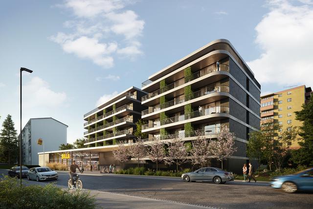 In der Hans-Sachs-Straße entstehen 70 neue Wohnungen in einem neuen Wohnhaus, das der Smart-City-Strategie entspricht (Animation-Foto). | Foto: Immola/StadtPresse