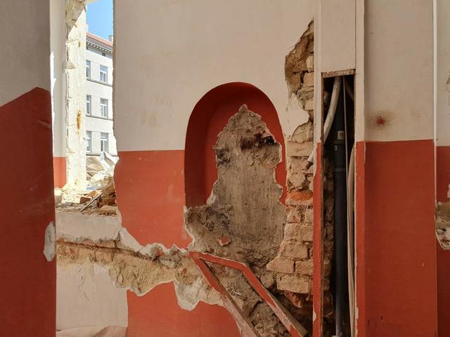 Die Baustelle Karolinengasse 13 im Juli 2019 | Foto: Peter Markl