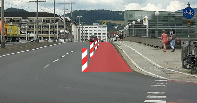 Am 15. Juli zwischen 16 und 18 Uhr gehört ein Fahrstreifen der Nibelungenbrücke den Radfahrern.  | Foto: autofreitag.org