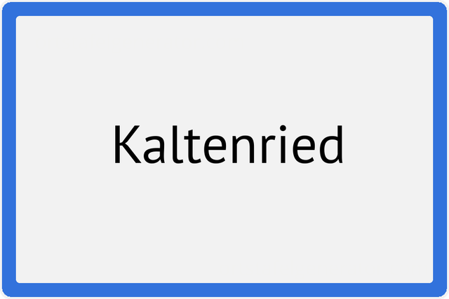 So wird das neue Ortsschild aussehen. Kaltenried wird somit zur Vorreitergemeinde in Sachen Fusion