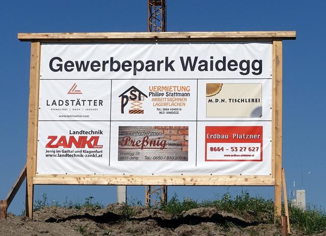Sechs Firmen entstehen derzeit im Gewerbepark Waidegg. | Foto: Hans Jost