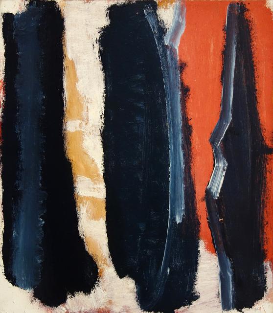 Foto: Fritz Panzer, Ohne Titel, 1986, Mischtechnik auf Leinwand, 52 x 45,5 cm, Credit: © Galerie Kunst und Handel Graz (Ausschnitt)