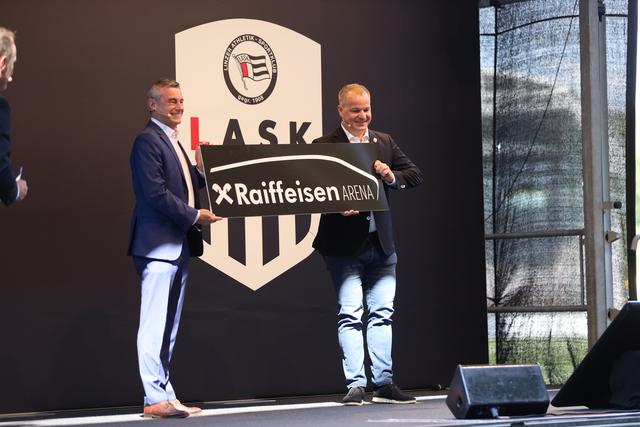Die Raika wird fortan Namenspatron auf der Linzer Gugl sein und die Arena in "Raiffaisen Arena" umtaufen. 