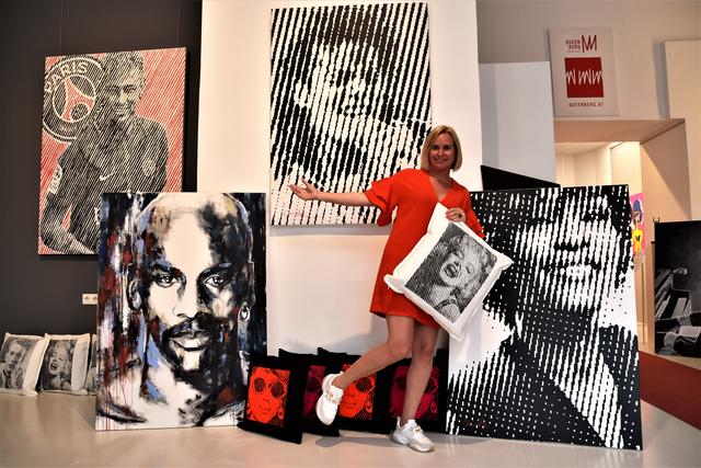 Undurchschaubar: Marylin Monroe, James Dean oder Angelina Jolie haben es der Malerin Sonja Orasche angetan. Zu sehen in der Queenberg art fashion gallery am Makartplatz 4 in Salzburg.