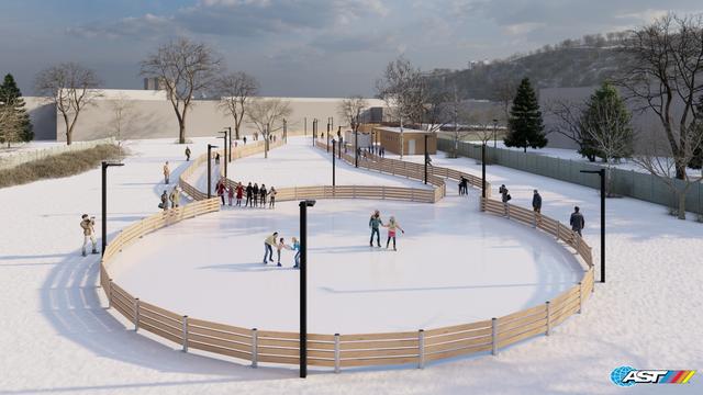 So soll die neue Eisrunde aussehen. Die Firma AST EIS- UND SOLARTECHNIK GMBH aus Reutte in Tirol erhielt den Zuschlag für ihr Projekt. Das österreichische Unternehmen ist international tätig und hat Erfahrung im Bereich Eisbahnen. Neben dem Wiener Eistraum produziert das Unternehmen Eisbahnen für Deutschland, Russland, China, Kanada, etc.

 | Foto: Stadt Salzburg/Ast-Eis- und Solartechnik