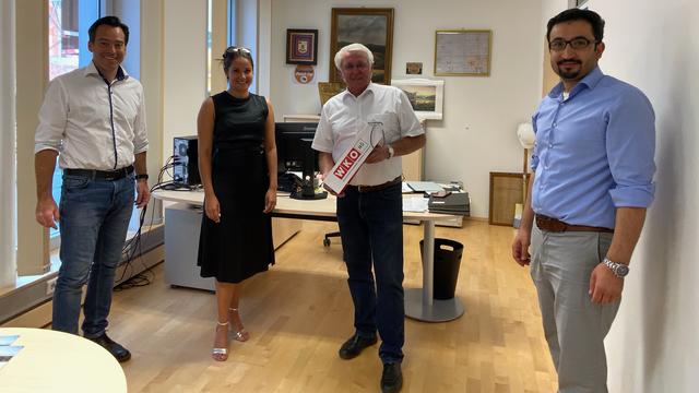 Außenstellenobmann Andreas Kirnberger, JW Purkersdorf Vorsitzende Anja Kulinski, Bürgermeister Johann Novomestsky, Außenstellenleiter Ramazan Serttas. | Foto: Marktgemeinde Tullnerbach
