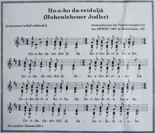Der original "Hohenlehner Jodler"!