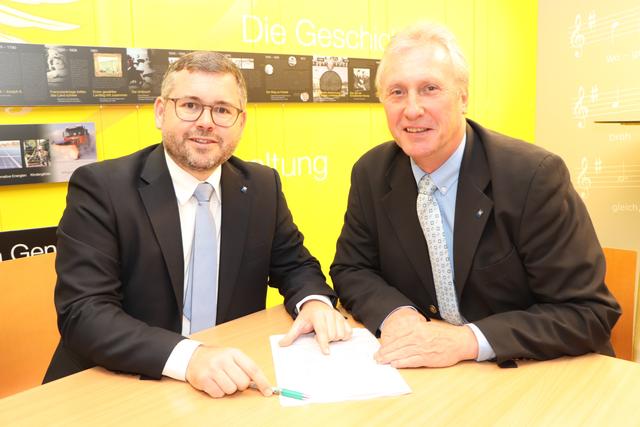Landesrat Ludwig Schleritzko und Landtagsabgeordneter und Bürgermeister Gerhard Schödinger.