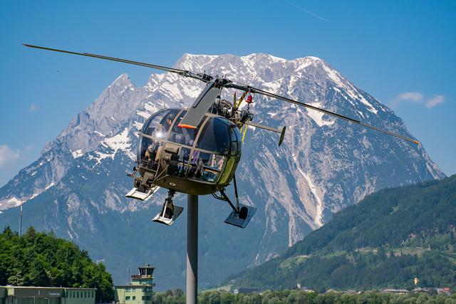 Die Hubschrauber des Bundesheeres – ein wichtiger Teil der Gemeinde Aigen im Ennstal.