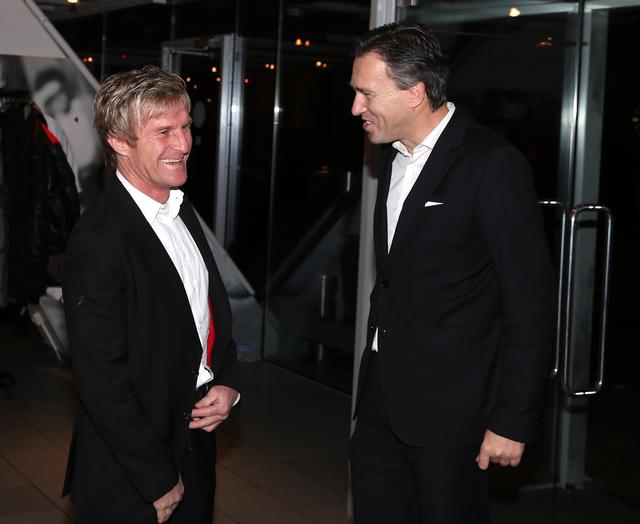 Im Gespräch: Walter Hörmann (l.) und Sturm-Präsident Christian Jauk.