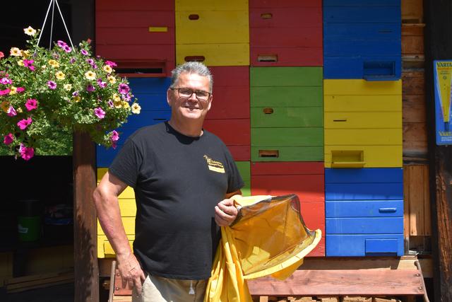 Franz Primig mit seinen Bienen