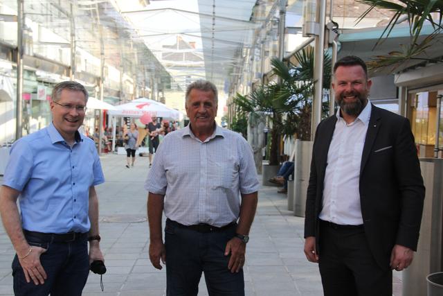 Bürgermeister Martin Kulmer und die Gemeinderäte Dietmar Wadl und Jürgen Sampl
