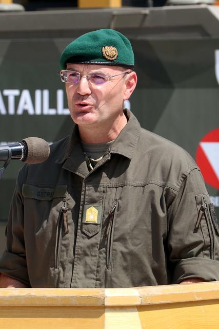 Der Militärkommandant Brigadier Ingo Gstrein bei seiner Festansprache.
