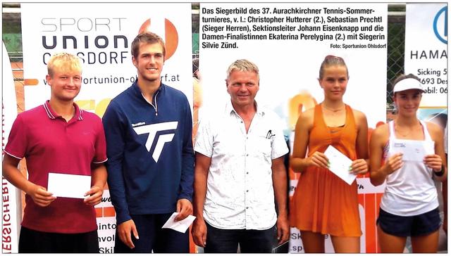 Die Sieger und Finalisten des Aurachkirchner Tennis-Turniers.