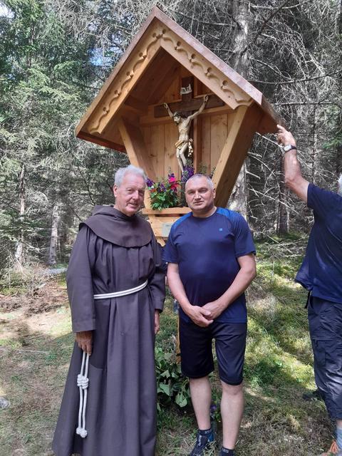 Pater Severin und Herbert Pöschl.