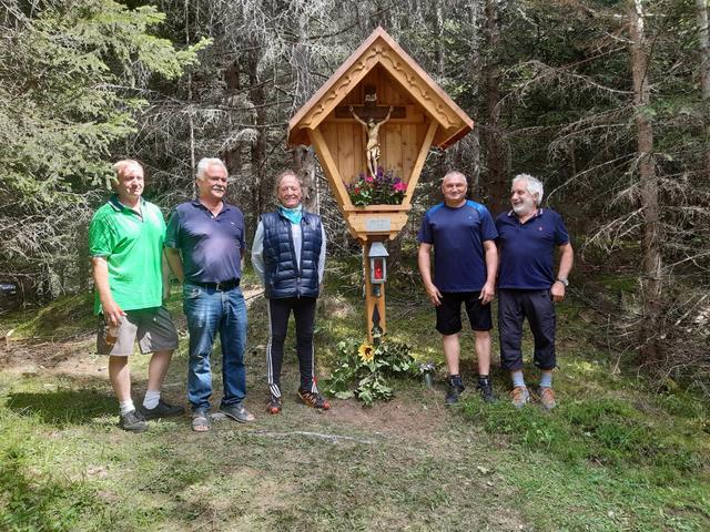 V. l.: Martin Pöschl, Anton Gassler, Walter Reindl, Herbert Pöschl und Alfons Neuner.