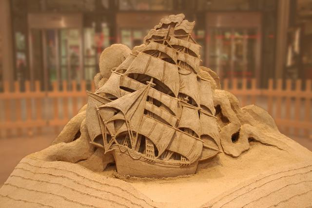 Dieses Schiff von Odysseus wird bald am Grazer Hauptplatz anlegen – als Sandskulptur von Künstler Leonardo Ugolini. | Foto: Leonardo_Ugolini