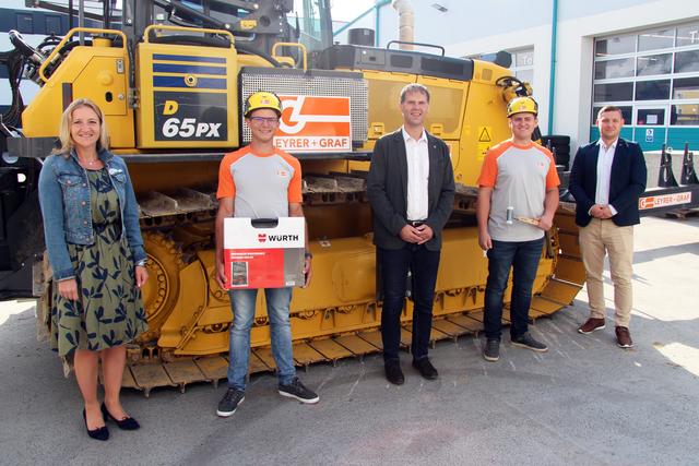 Sabine Hahn, MSc (Leitung Human Resources Leyrer + Graf), Georg Engelbrecht, Christian Weißensteiner (Würth), Daniel Mühlbacher, Thomas Reif, MA (Human Resources Leyrer + Graf) | Foto: Leyrer + Graf Baugesellschaft m.b.H.