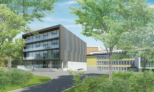 Stadionallee: Das Büro- und Laborgebäude der TU Wien entsteht auf einer Fläche von 3.000 Quadratmetern. | Foto: AE30 Architekten