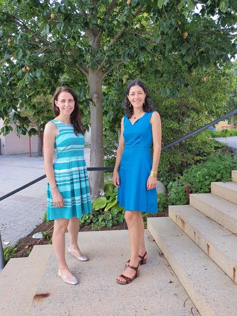 Katharina Schellnegger (Vizebürgermeisterin in Gleisdorf, mit Sandra Krautwaschl (Grüne Landtagsklubobfrau).