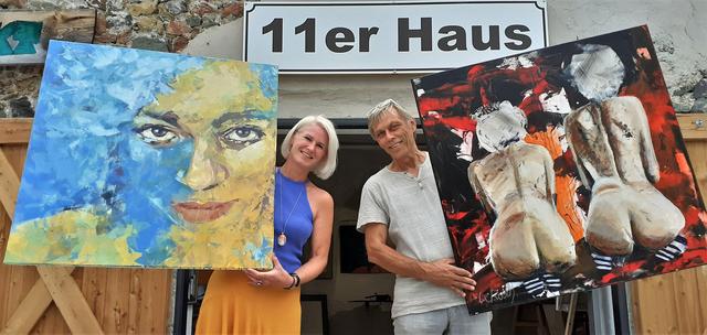 Barbara Pacholik und Rudolf Schar stellten in der Galerie 11er-Haus in Reichenau aus.  | Foto: RAXmedia