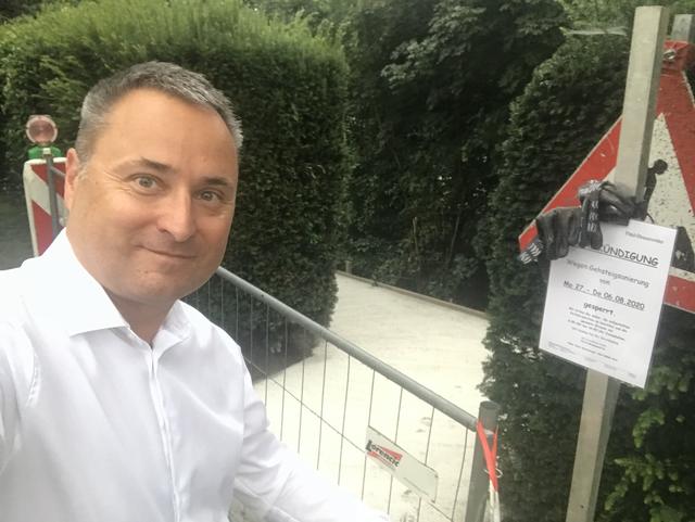 Mittlerweile kein Sicherheitsrisiko mehr: der Verbindungsweg von der Brauhausgasse zur B1 ist saniert