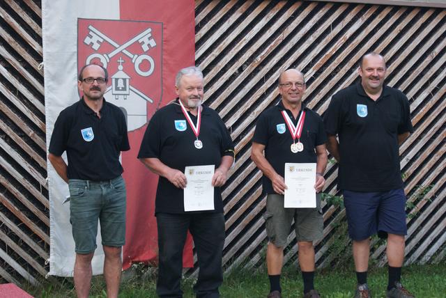 von links: Karl Hofer, Georg Beinhundner (2. Platz), Josef Hofer ( 2x OÖ Meister), Norbert Hötzenauer
