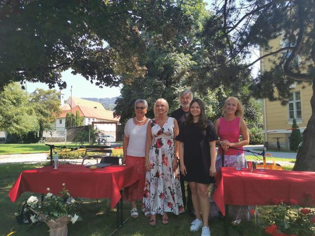 Literatur-Matinee mit Rosi Hobel, Vizebürgermeisterin Manuela Karner, Helmut Lechthaler, Sophie Reishofer und Martina Schmerlaib (von links) | Foto: Stadtgemeinde Wolfsberg