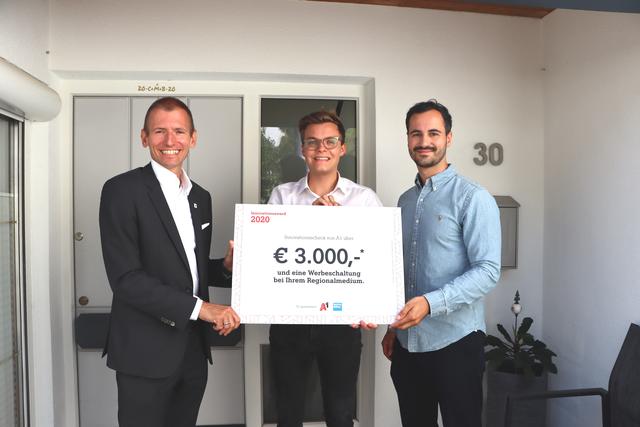 Mag. Martin Resel (A1) mit Johannes Tilg und Michael Venier (v.li.).