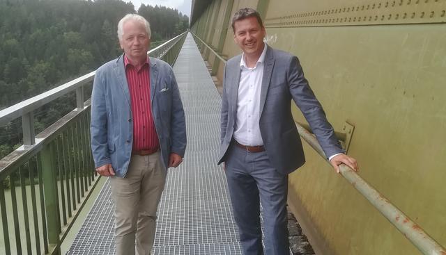 Bürgermeister Rudolf Skorjanz mit Landesrat Daniel Fellner | Foto: Gemeinde Ruden