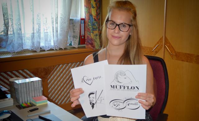 Sabrina Jann entwirft unter anderem Plakate und Werbebanner.