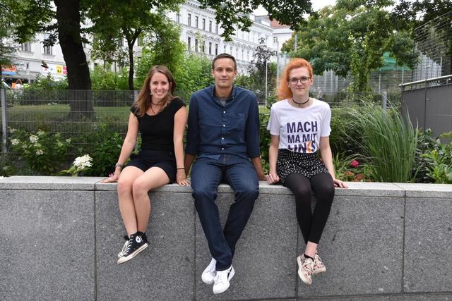 Clelia Molina Xaca, Florian Birngruber und Nathalie Rettenbacher, Links