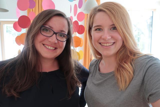 Kükennest-Leiterin Carina Schilling und Pädagogin Jelena Thaller.