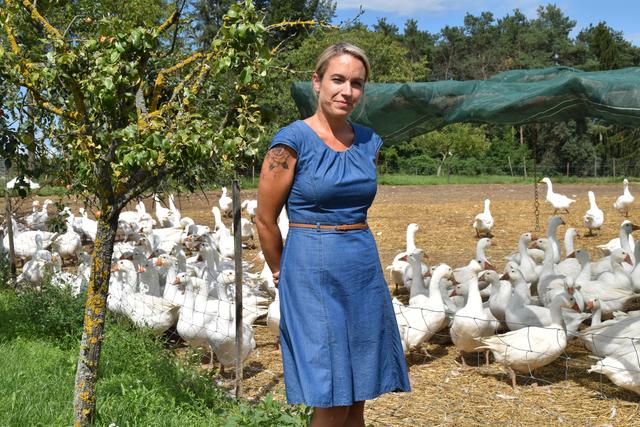 Ulrike Klepits und ihre neugierigen Gänse | Foto: Michael Strini