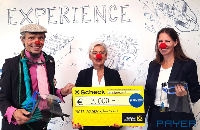 3.000 Euro kamen für die Clowndoctors zusammen. | Foto: KK