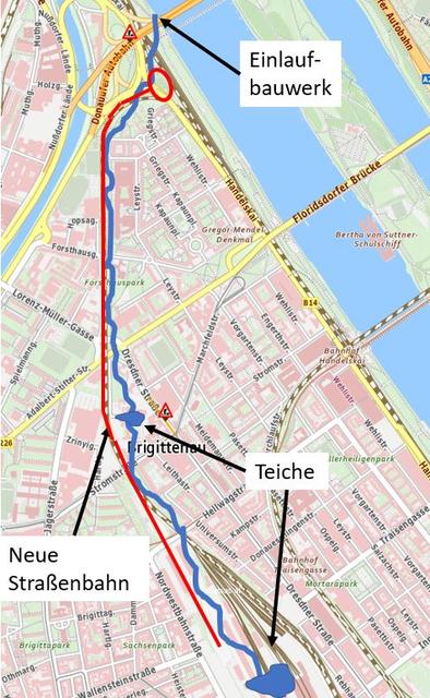 Die Idee der Pinken: Ein neuer Bach sorgt quer durch den 20. Bezirk für Abkühlung.